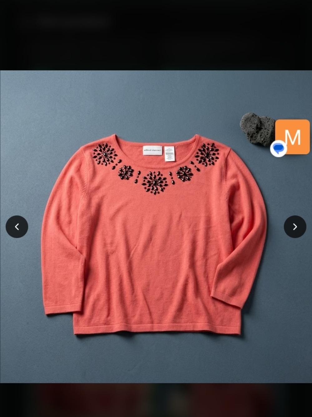 Alfred Dunner Coral Embellished Crewneck Sweater - Women